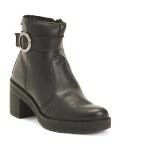 IGI&CO Black Made In Italy Leather Heeled Booties